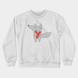 Fox in love Crewneck Sweatshirt